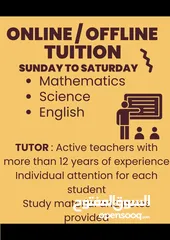  1 Tutor for maths, science and english