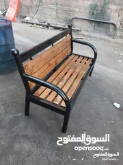  20 مقاعد حديقة ثلاثي فاخر حديد وخشب سويد مقاس متر ونص في 60 سم. خدمة التوصيل لجميع المحافظات