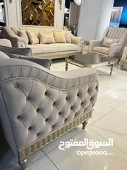  22 غرفه سفره فخمه مصريه حفر يدوي  ملبس ورق الذهب  استيراد مصر