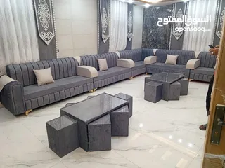  14 أقوا العروض جلسات خليجية أحدث الموديلات 17 مقعد مع طقم طربيزاط + مراكي + مخدات