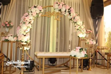  5 كوشة خمرية مستطيلة بتنسيق ورود مميزة مع كامل اكسسوراتها