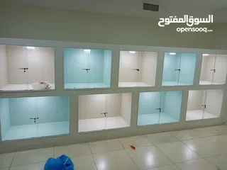  8 تركيب السيكوريت والمرايا وجميع أعمال الزجاج والألمنيوم بجودة عالية"