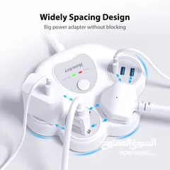  6 Huntkey SZN307C F2O Charger Pub Station Surge Protect Power Strip 1.5M وصلة كهرباء هانتكي