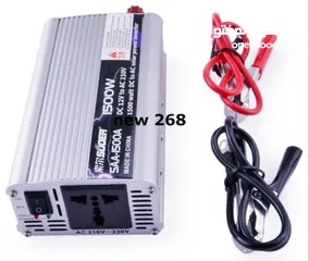  12 محول INVERTER من كهرباء السياره الي كهرباء منزلي 150W او 75W / شاحن بطاريات ومرمم البطاريات