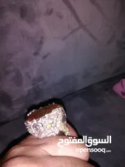  6 خاتم فضه مشغول يدوي وزن 45 غم