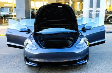  15 تيسلا 2023 MODEL 3 فحص كامل 4 جــــيــــد 85من86 اوتوسكور +B لون فيراني مميز ممشى قليل بحالة الوكالة