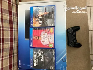  2 PS 4 Slim 500 GB + Controller + 4 Games (Spider-Man, FIFA 20, Battlefield, CoD Ghost) + Original Box