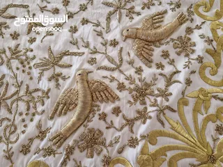  2 Embroidered Indian silk centre table cover شرشف طاولة تطريز هندي على حرير