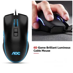  10 ماوس جيمنج mouse AOC GM100 GAMING MOUSE من اه او سي    2400 دب اي