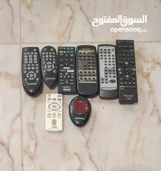  15 ريموتات متنوعة أصلي لشاشات والمسجلات صوتيات وموجود غطي سماعات كينود بيضوي كينود بيونير سوني JVC