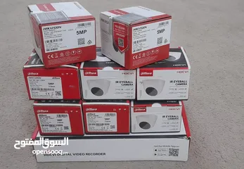  4 كمرات مراقبة Hikvision و dahua و DVRللبيع