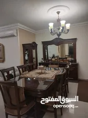  1 غرفة سفرة خشب زان وطقم طاولات ضيوف زان