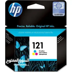  2 HP 121 Color Original Inkjet Advantage Cartridge For Deskjet حبر اتش بي ملون