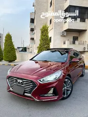  6 هيونداي سوناتا 2018 فل كامل ليميتد فحص كامل كرت ابيض وارد الشركة للبيع بسعر مميز