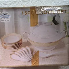  11 15 pcs porcelain bowl set -  طقم صحون بورسلين متكون من 15 قطعة