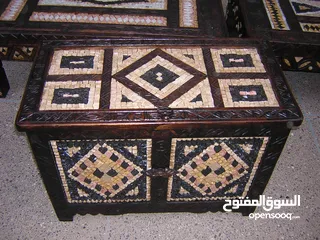  1 carved wood storage chest