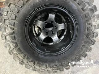  3 جنط 15 عريض مع كوشوك ماكسس رازر 37 خشن