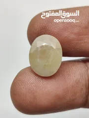  4 حجر ياقوت أصفر بورمي طبيعي غير معالج مع شهادة المختبر natural untreated yellow sapphire stone