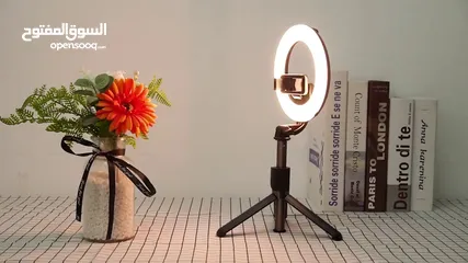  2 selfie stick l07 ring light حامل للهاتف مع إضاءة  رينج لايت بالوان متعددة واحجام متعددة 