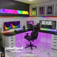  1 طاولة مكتب جيمنج زاويه مميزة بعدة الوان وقياسات حسب طلبك التوصيل والتركيب مجاني لعمان والزرقاء