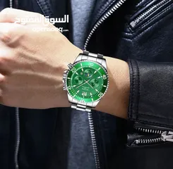  4 NOTIONR Men's Watch, Stainless Steel Watches, Fashion Calendar Luminous Quartz Watch