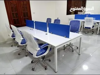  6 خلية عمل زحكات اثاث مكتبي ورك استيشن -work space -partition -office furniture -desk staff work stati
