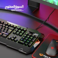  7 MEETION C505 GAMING 4 IN 1 KIT KEYBOARD MOUSE HEADPHONE AND MOUSE PAD-كيبورد وماوس سلكي قيمينق مضيء