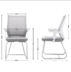  4 كرسي انتظار كرسي ثابت كرسي ابيض استقبال كرسي زائرين كرسي شبك مريح ثابت Full white waiting Chair