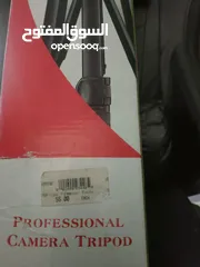  5 camera trpod حامل ثلاثي القوائم احترافي من الألومنيوم, باللون الأسود