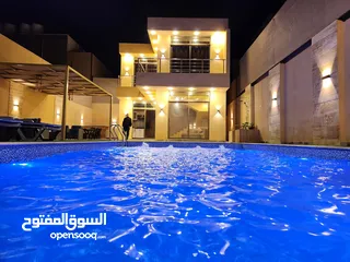  22 شاليه ديلوكس عمر البناء سنتين مرخص مسبح وبناء في جوفة الكفرين 75000 نهائي غير قابل للتفاوض