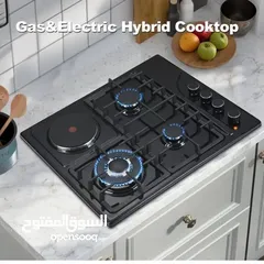  1 طباخ غاز وكهربا StarLux لون اسودطباخ غاز وكهربا StarLux لون سلفر .