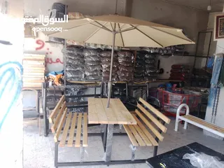 17 جلسات ومقاعد خارجية جلسات تفصيل حسب الطلب حديد ثقيل خشب سويد يوجد العديد من الموديلات