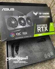  1 RTX Asus tuf gaming OC 3 fan   كرت بحالة الوكالة أن شاءالله ربي يطرح البركة لصاحب النصيب