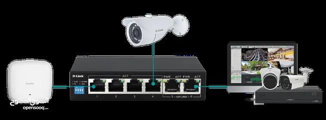  5 D-link Des-F1006P-E-PORT 10/100 SWITCH WITH 4 POE PORTS AND 2 UPLINK PORTS سويتج دي لينك