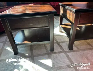  1 طاولات جانبيات عدد 2خشب محلي مش مضفوط