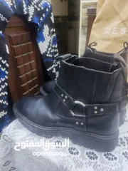  2 بوت Zara حريمي مقاس 41 جديد لونه اسود