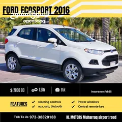  1 ford ecosport 2016 mini suv family used