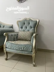  7 طقم كنب تركي اصلي من 8 كراسي وطاولة نص مع اثنين طاوله جانبيه / ‏ Turkish Sofa Set with 8 Seats