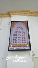  2 تركيب ساعات المساجد على شاشة تلفزيون