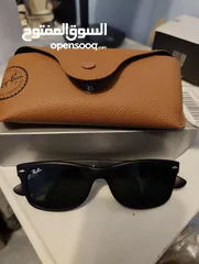  2 Ray-Ban Unisex New Wayfarer Classic Sunglasses, Black With Green Classic 52mm