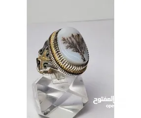  15 خاتم بحجر عقيق يماني فاخر منقوش اية