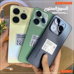  10 جهاز جديد بالكرتونة Spark 20 pro رام 16 جيجا 256 مكفول سنة متوفر توصيل