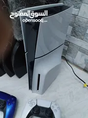  6 بلاستيشن 5 سلم ps5 slim مع مجموعة العاب وادين ثنتين اصليات ..................................