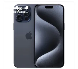  4 Iphone 15 pro max 256GB ايفون 15 برو ماكس 256 جيجا  جديد مسكر فلكرتونه كفاله 3 سنوات