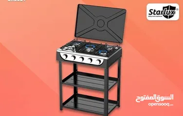  2 غاز 5 شعلات مع قاعدة Starlux