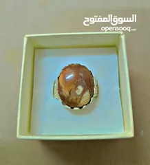  1 خواتم رجاليه عمانيه عقيق بُني