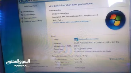 2 Lenovo Laptop Intel Pentium T3400 2GB Memory 160GB HDD Intel GMA 4500M 15.4"