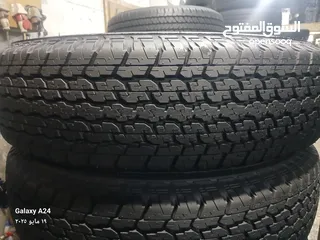  2 القياس 16 ار 205  من اعلا المواصفات بالاطارات العالميه دبل قومه دبل ستيل نسبت المطاط 100بل100