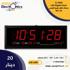  1 ساعة حائط رقمية قياس 48*19