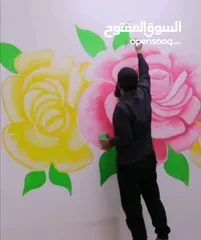  3 The painter Abu Moaz is a visual artist للرسم علي الجدران والاسقف والقبب مناظر طبيعية وزخرفة فرنسية